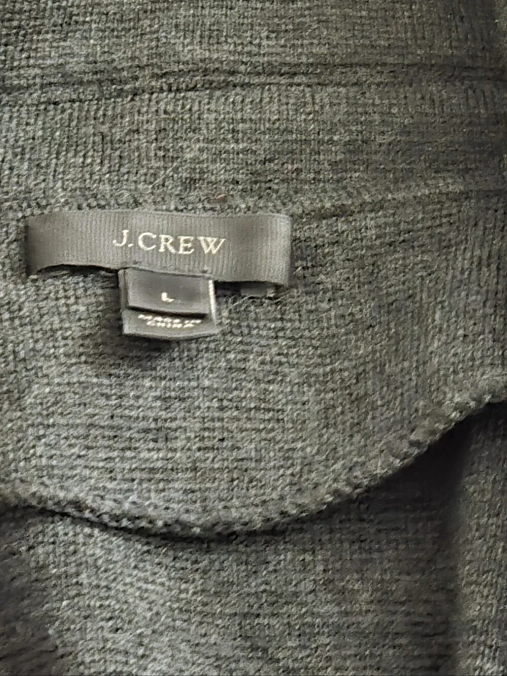 J. Crew Open-front sweater-blazer, Black, Size Large